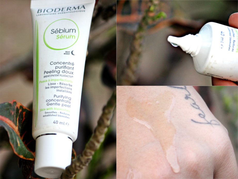 Bioderma Sebium Serum Purifying Concentrate Gentle Peel Review Swatches