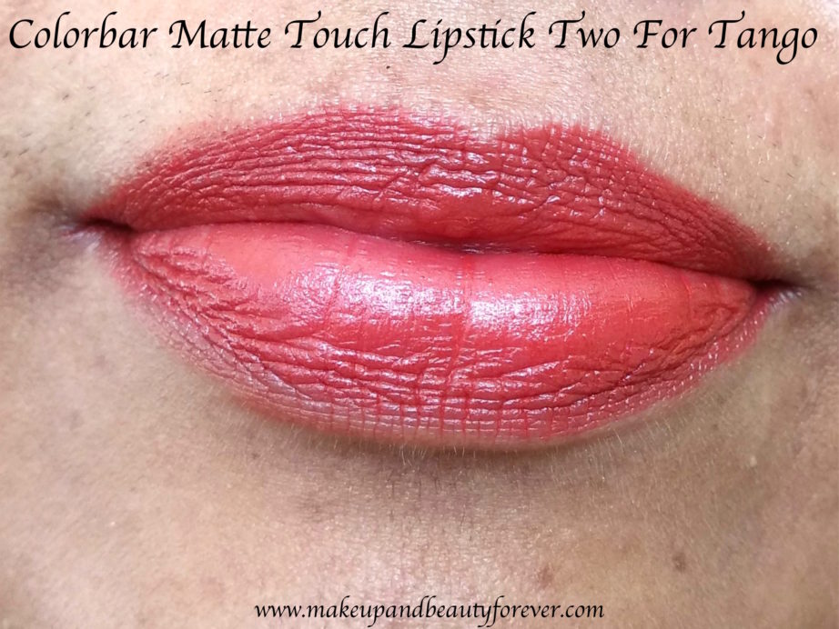 Colorbar Matte Touch Lipstick Two For Tango Review, Swatches MBF