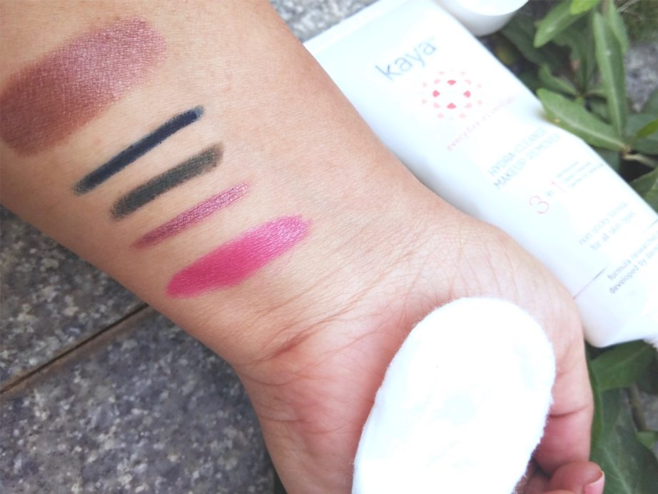 Kaya Hydra Cleanse Makeup Remover Review, Swatches, Demo MBF Blog