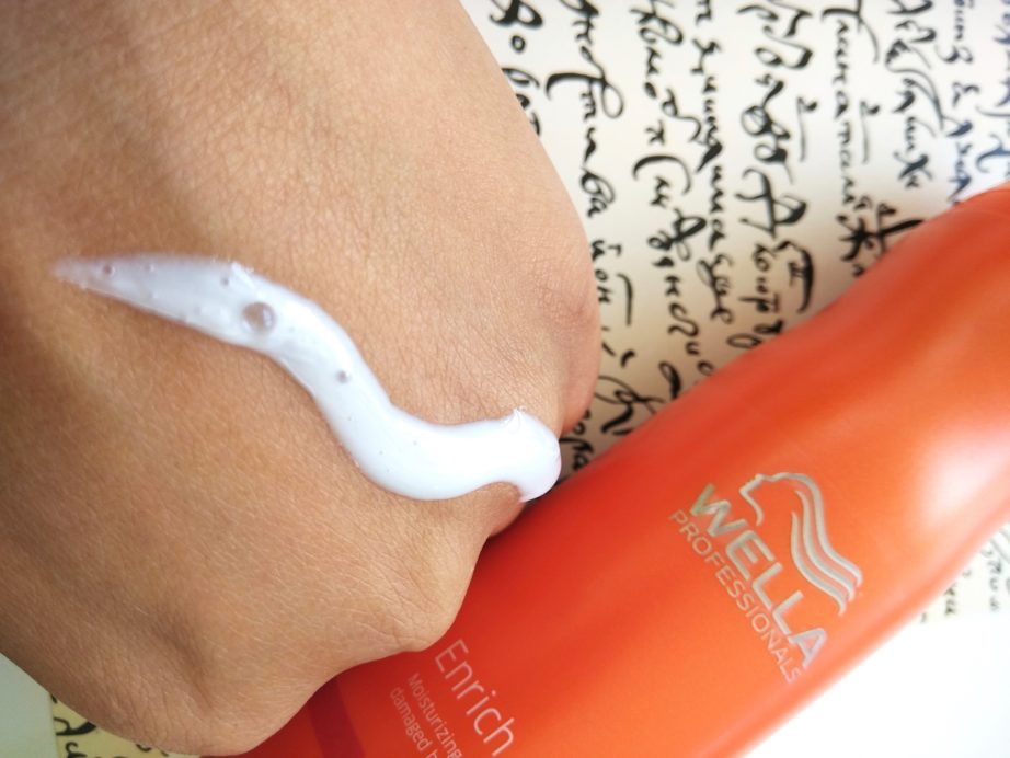 Wella Professionals Enrich Moisturising Shampoo Review swatches