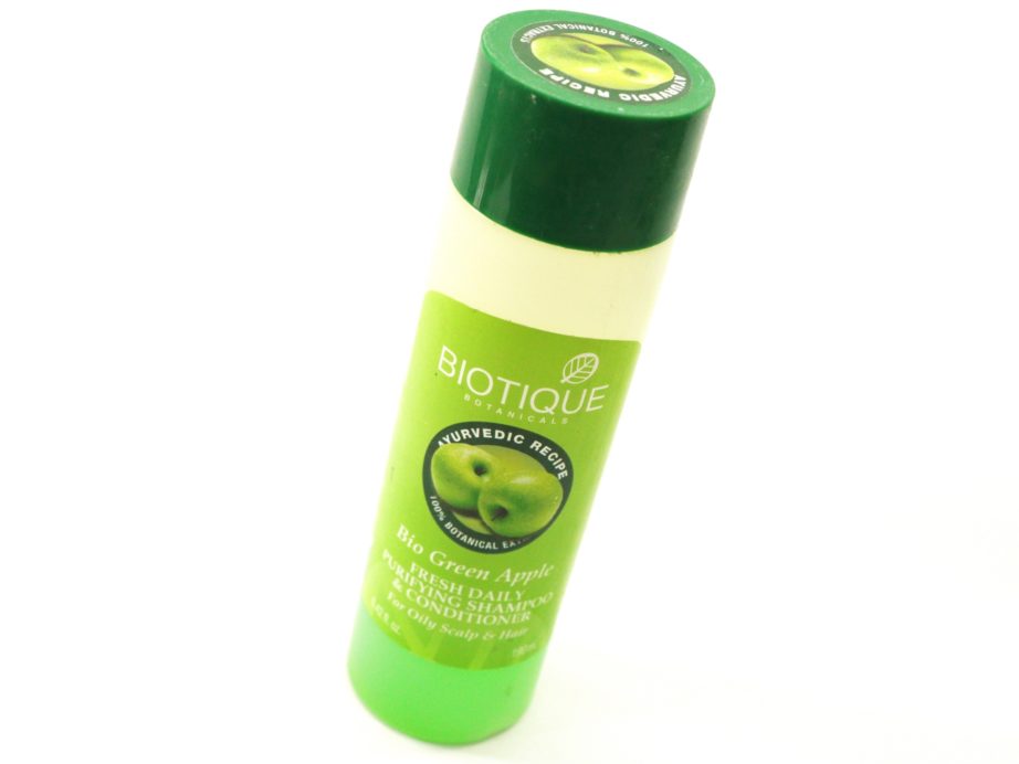Biotique Bio Green Apple Fresh Daily Purifying Shampoo & Conditioner Review, Swatches mbf
