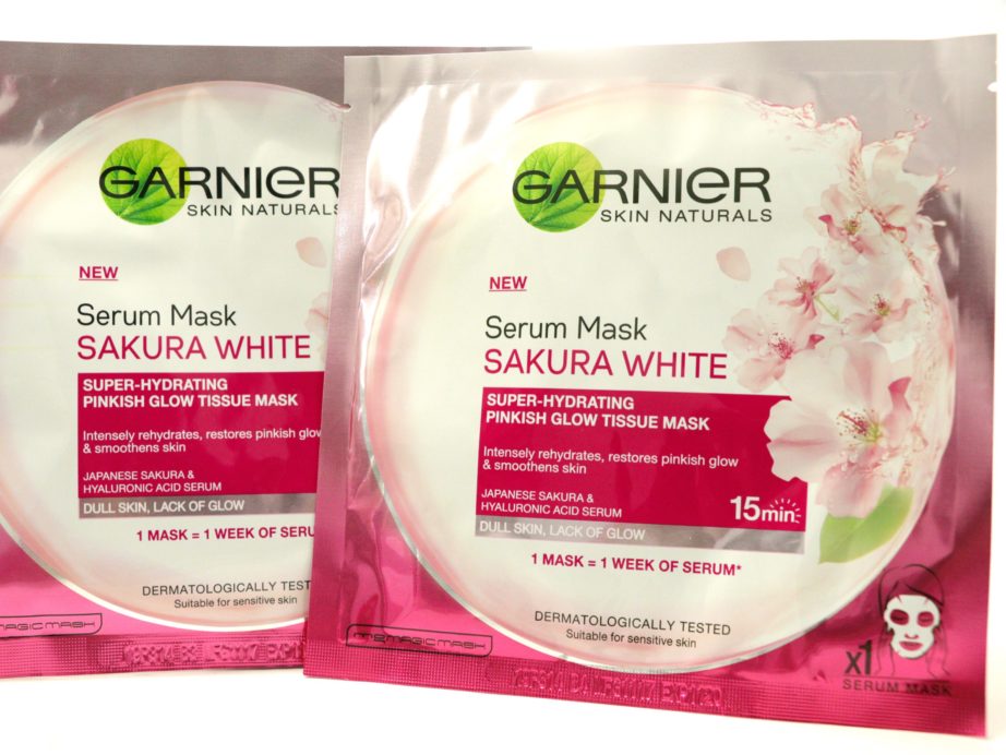 Garnier Sakura White Super Hydrating Pinkish Glow Tissue Serum Mask Review MBF Blog