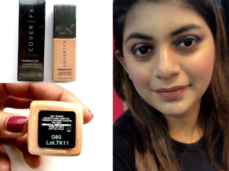 Cover FX Power Play Foundation Review, Swatches MBF Makeup Look Pooja