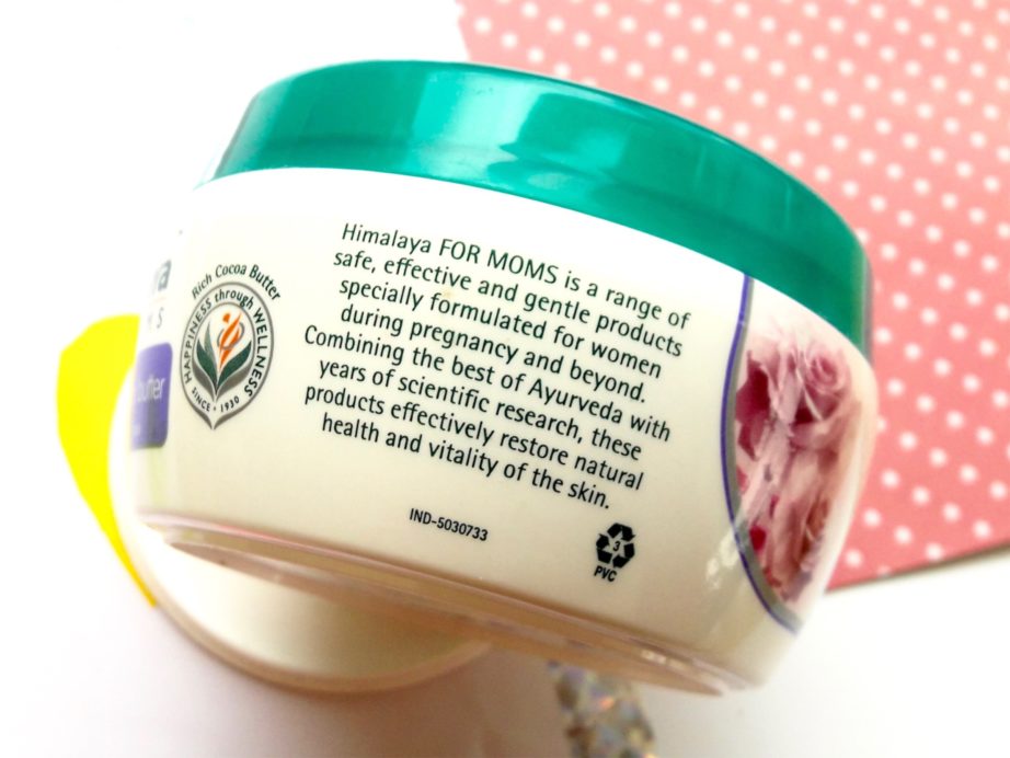 Himalaya Soothing Body Butter Rose for Moms Review, Swatches details