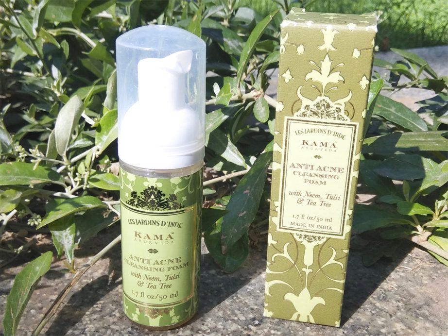 Kama Ayurveda Anti Acne Cleansing Foam Review, Swatches