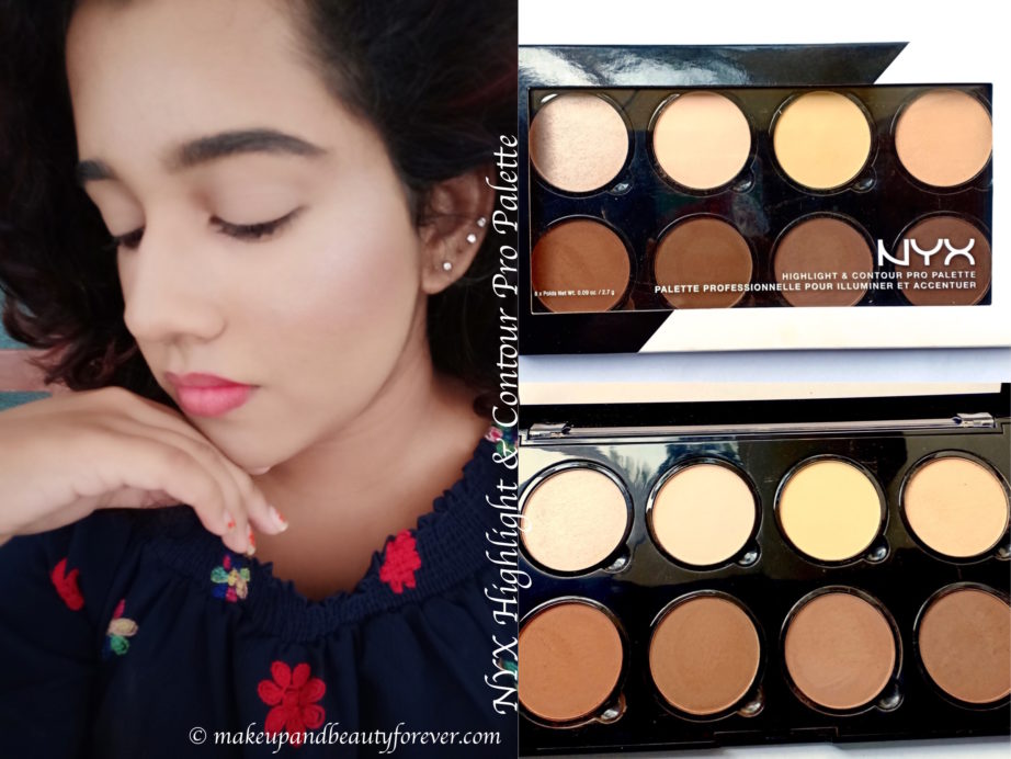 NYX Highlight & Contour Pro Palette Review, Swatches MBF Makeup Look 2