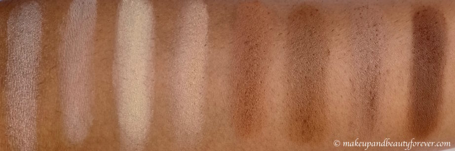 NYX Highlight & Contour Pro Palette Review, Swatches skin
