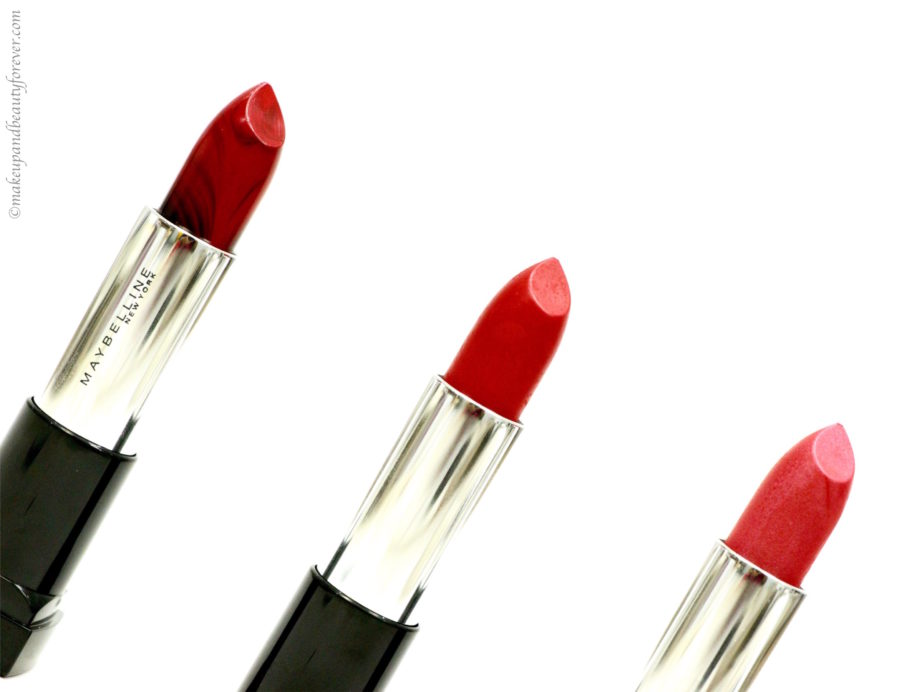 3 Maybelline Red On Fire Lipsticks Review, Swatches Blog MBF