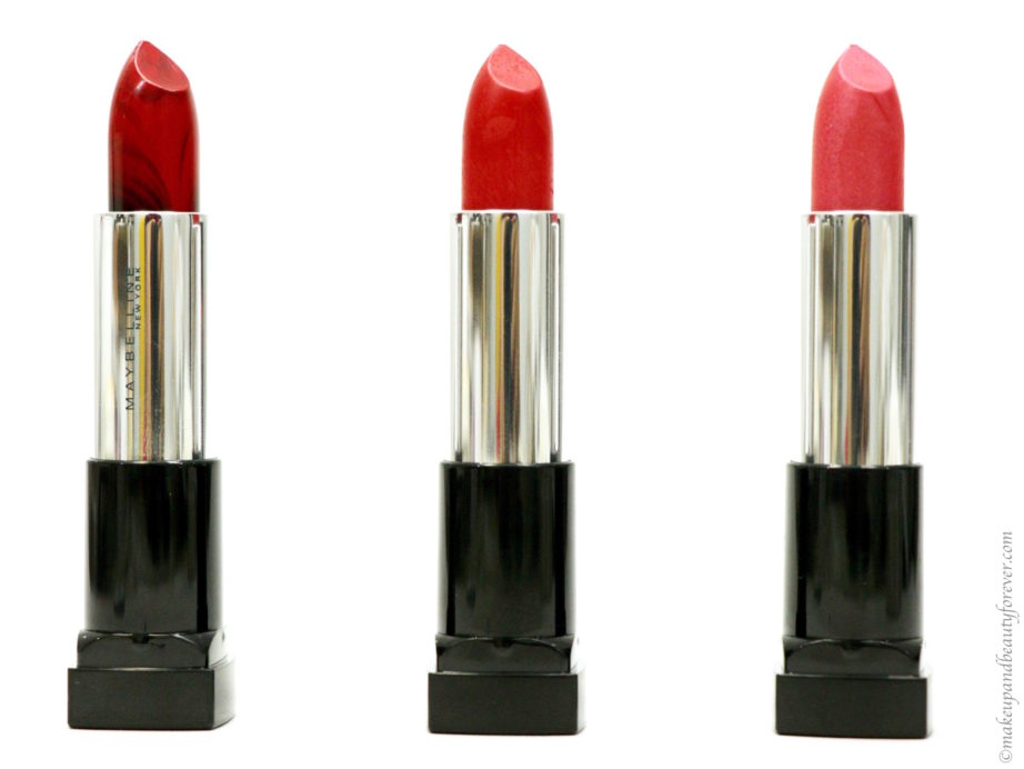 3 Maybelline Red On Fire Lipsticks Review, Swatches MBF Blog