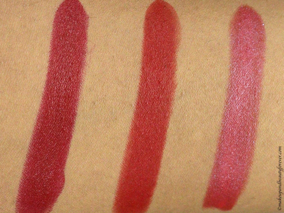 3 Maybelline Red On Fire Lipsticks Review, Swatches Smokey Red Ashy Red Volcanic Red MBF