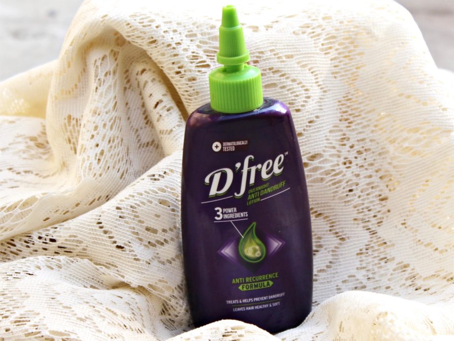 D'free Overnight Anti Dandruff Lotion Review, Swatches