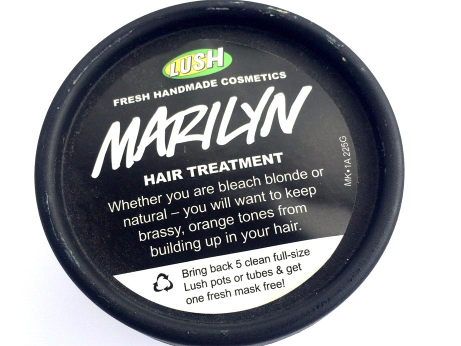 LUSH Marilyn Hair Treatment Review, Swatches top