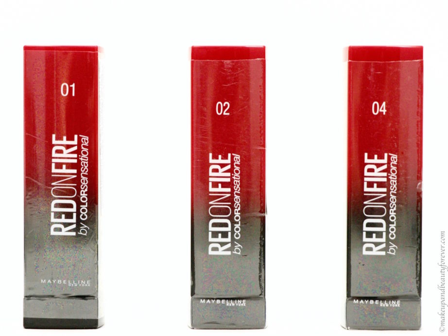 Maybelline Red On Fire Lipsticks Review, Swatches