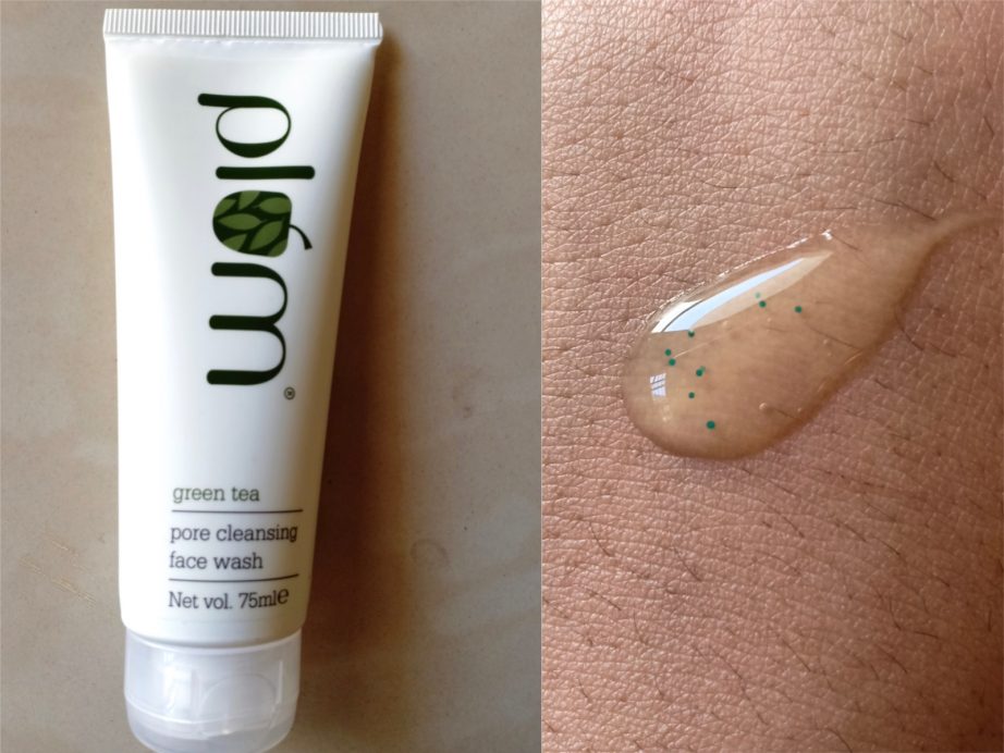 Plum Green Tea Pore Cleansing Face Wash Review, Swatches cellulose beads