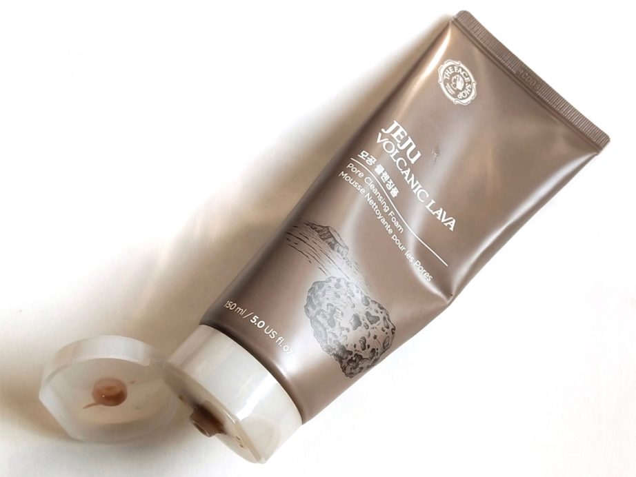 The Face Shop Jeju Volcanic Lava Cleansing Foam Review, Swatches