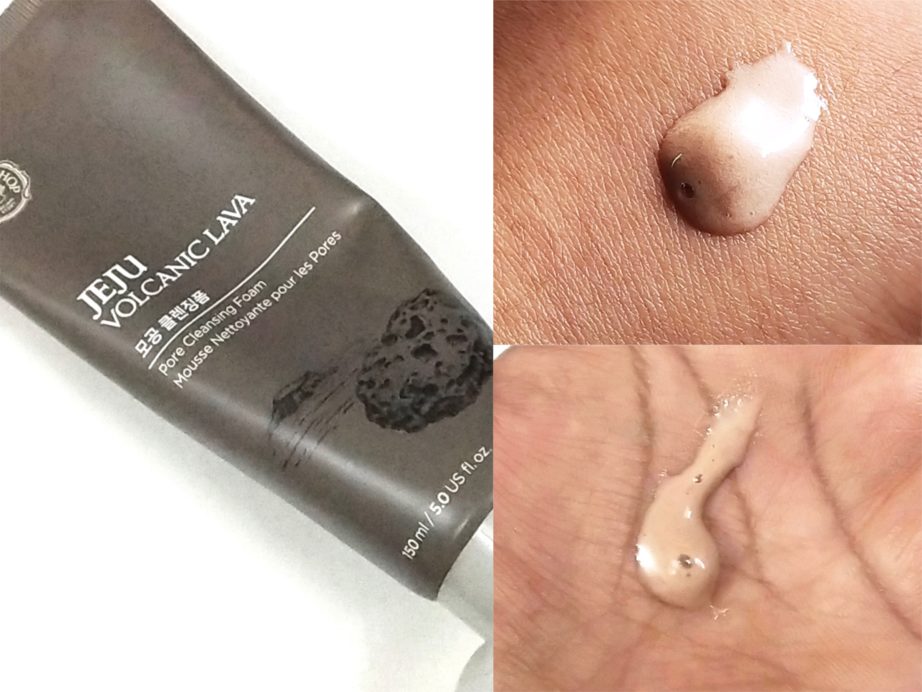 The Face Shop Jeju Volcanic Lava Cleansing Foam Review, Swatches