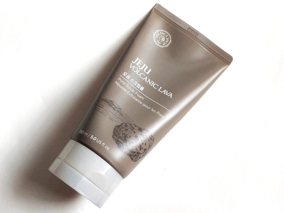 The Face Shop Jeju Volcanic Lava Scrub Foam Review, Swatches