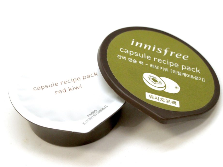 Innisfree Red Kiwi Capsule Recipe Pack Review on MBF