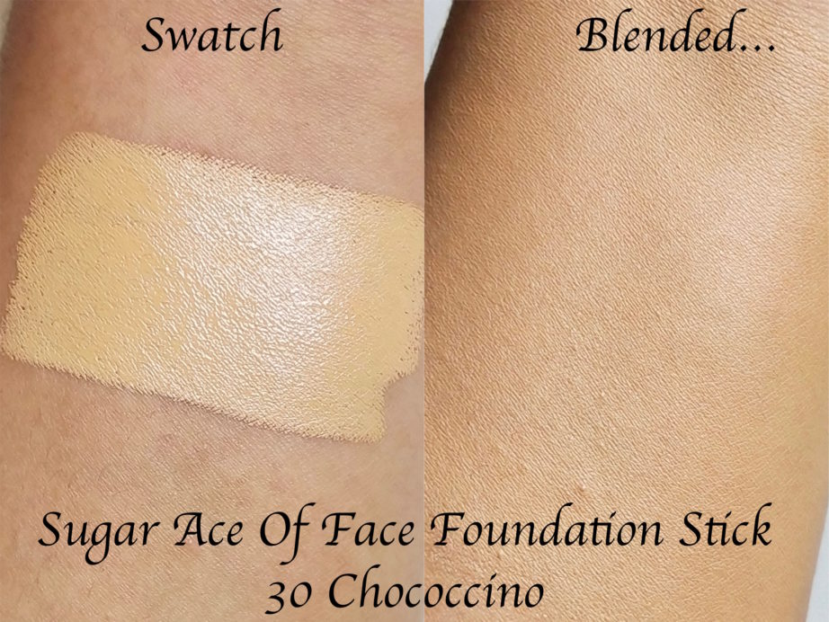 Sugar Ace Of Face Foundation Stick Review, Swatches for nc 42