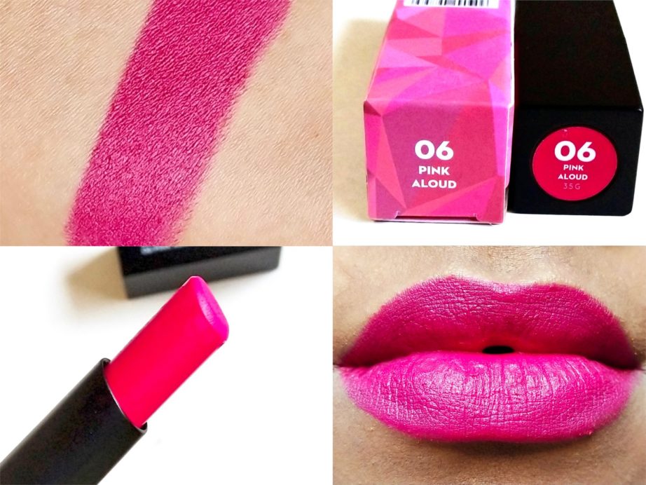Sugar Pink Aloud 06 Nothing Else Matter Longwear Lipstick Review, Swatches MBF Blog