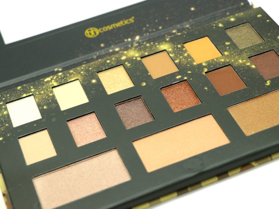BH Cosmetics Gold Rush Eye and Cheek Palette Review, Swatches blog MBF