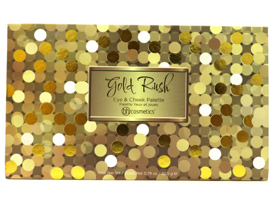BH Cosmetics Gold Rush Eye and Cheek Palette Review, Swatches front