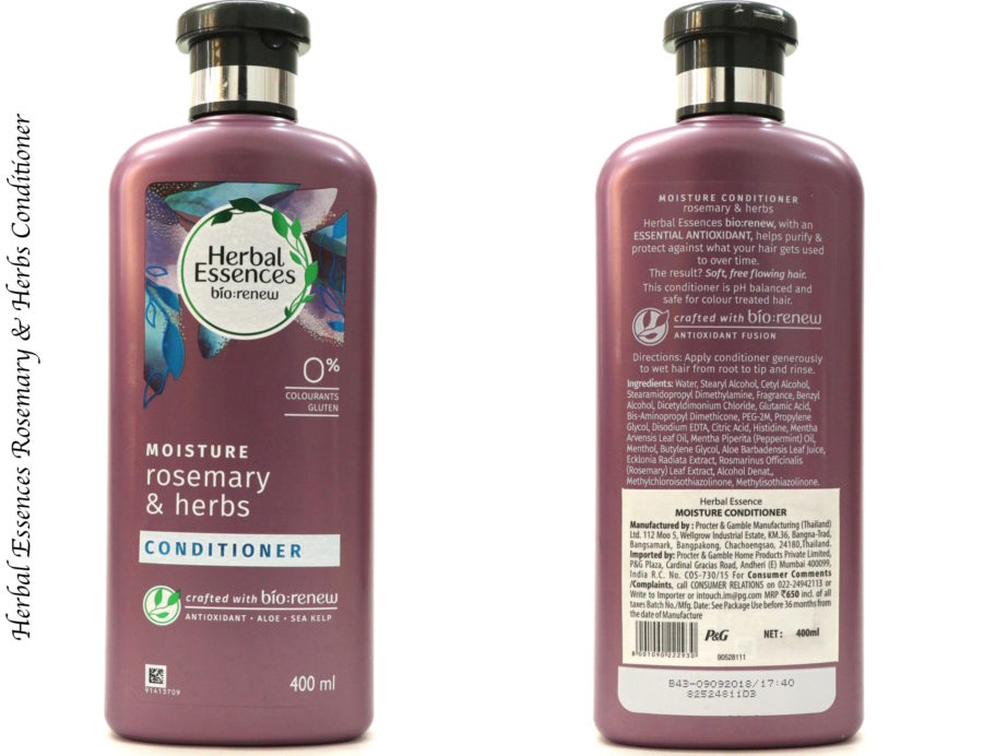 Herbal Essences Rosemary & Herbs Conditioner Review