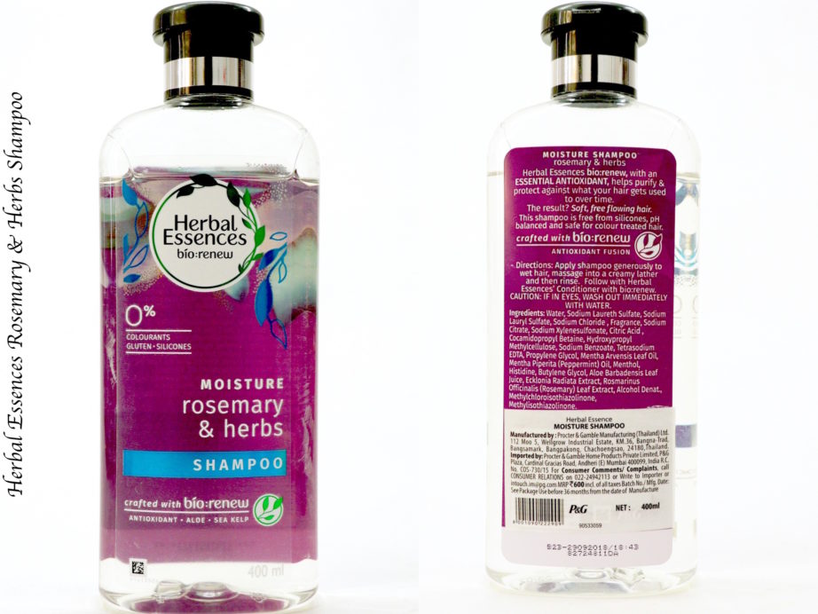 Herbal Essences Rosemary & Herbs Shampoo Review