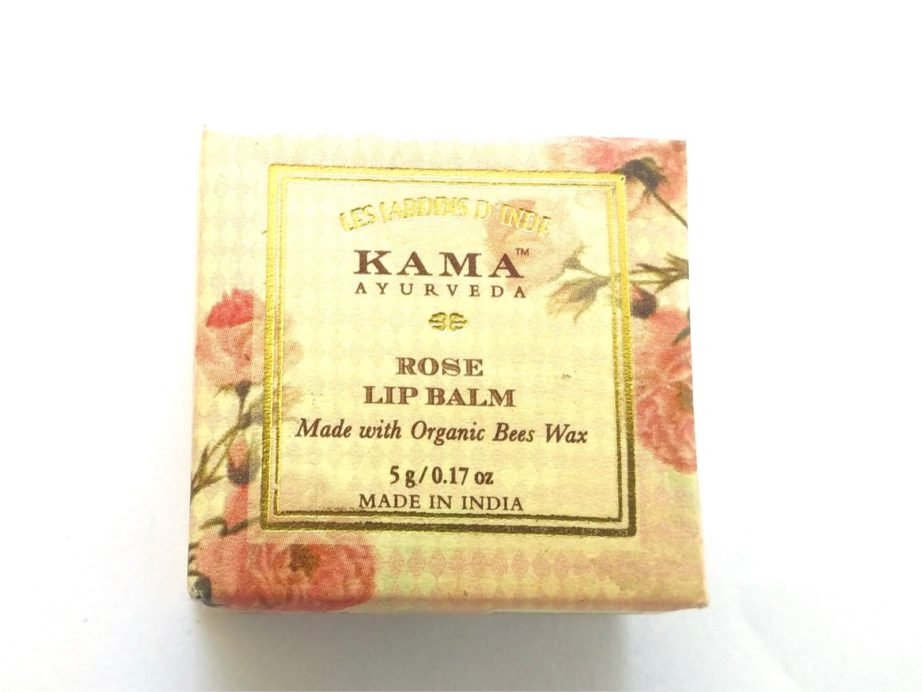 Kama Ayurveda Rose Lip Balm Review outer box