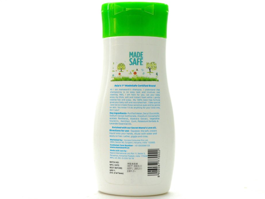 Mamaearth Gentle Cleansing Shampoo For Babies Review details