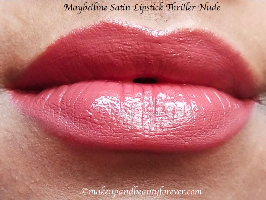 Maybelline Color Sensational Satin Lipstick Thriller Nude 888 Review, Swatches MBF