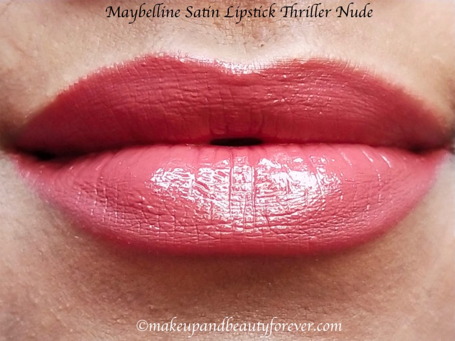 Maybelline Color Sensational Satin Lipstick Thriller Nude 888 Review, Swatches MBF Blog