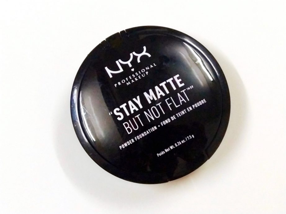 NYX Stay Matte But Not Flat Powder Foundation Review, Swatches front
