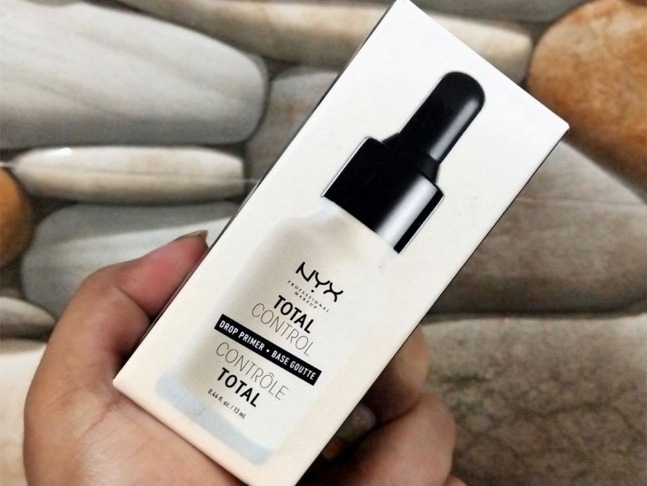 NYX Total Control Drop Primer Review, Swatches packaging