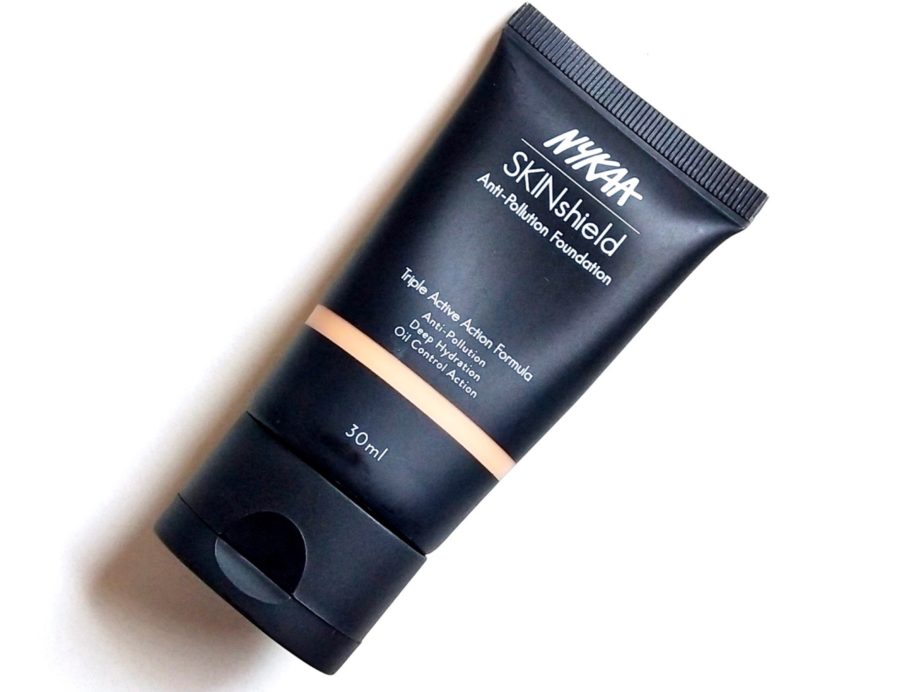 Nykaa SkinShield Anti-Pollution Matte Foundation Review, Swatches 09