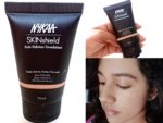 Nykaa SkinShield Anti-Pollution Matte Foundation Review, Swatches – Golden Hour 10
