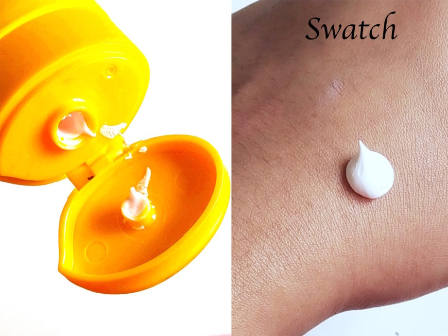 Ponds Sun Protect Non-Oily Sunscreen SPF 50 Review swatch