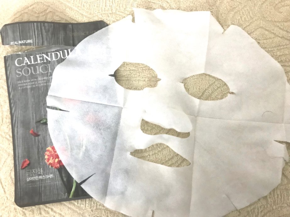 The Face Shop Calendula Real Nature Face sheet Mask Review
