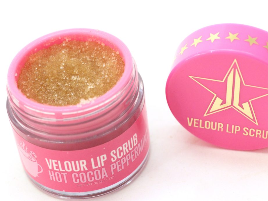 Jeffree Star Velour Lip Scrub Hot Cocoa Peppermint Review MBF Blog