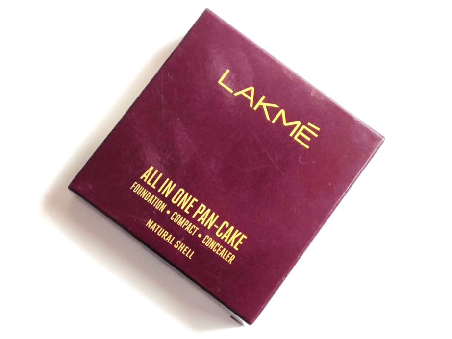Lakme All In One Pan-Cake Review, Swatches box