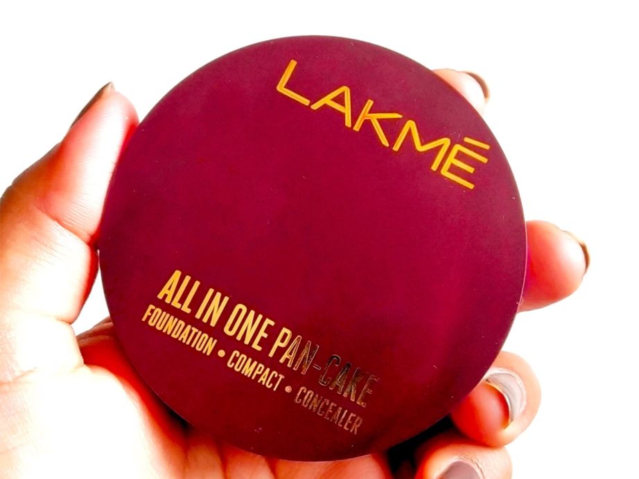 Lakme All In One Pan-Cake Review, Swatches front
