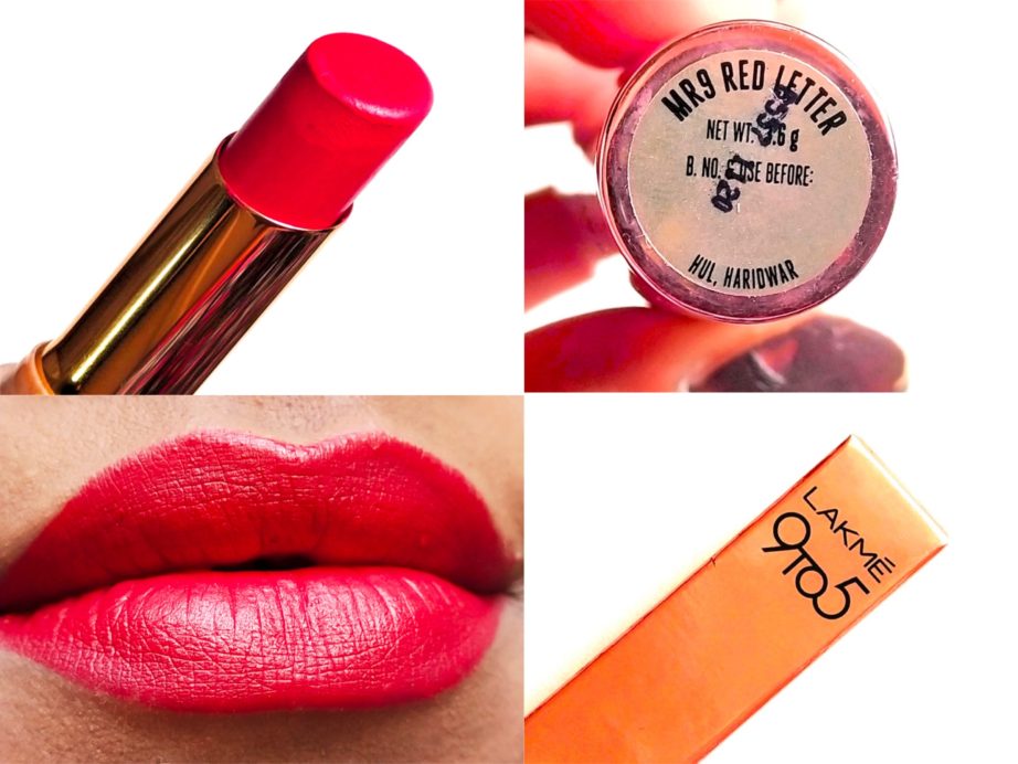 Lakme Red Letter 9 To 5 Primer + Matte Lipstick Review, Swatches MBF