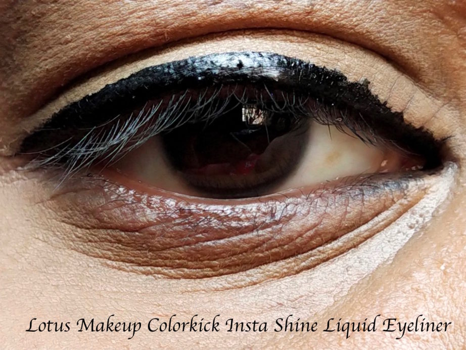 Lotus Makeup Colorkick Insta Shine Liquid Eyeliner Review, Swatches MBF Blog Makeup Look