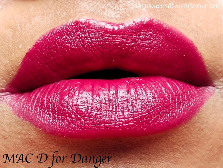 MAC D for Danger Matte Lipstick Review, Swatches on Lips MBF Blog