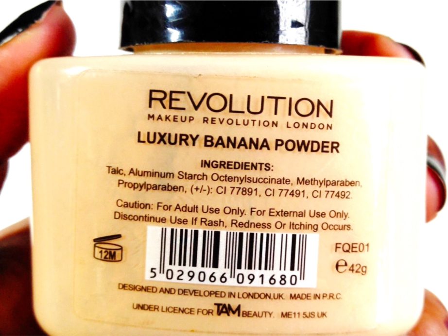 Makeup Revolution Luxury Banana Powder Review ingredients