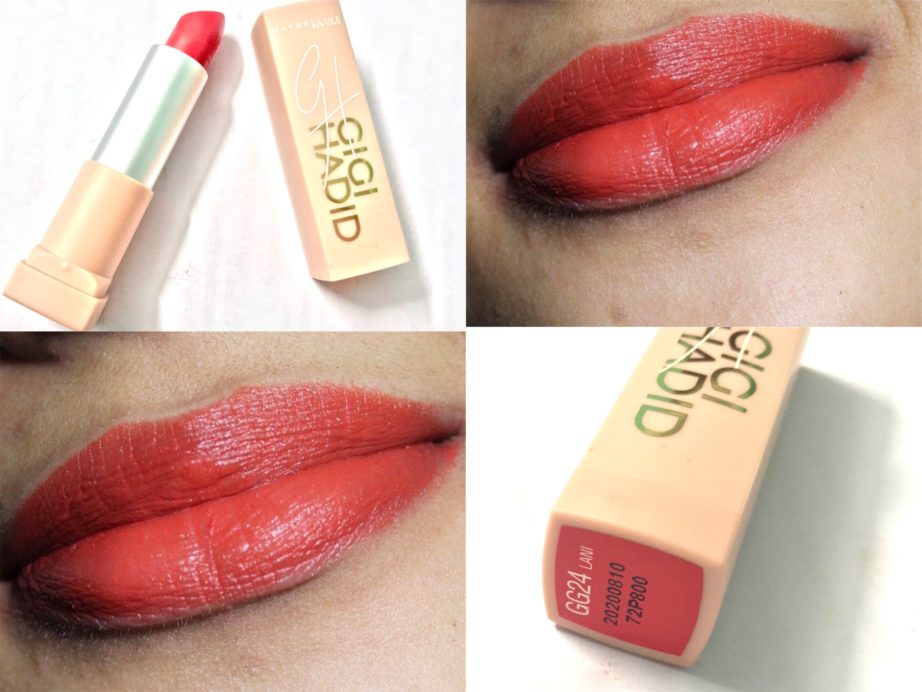Maybelline X Gigi Hadid Lipstick Lani Review, Swatches MBF Blog