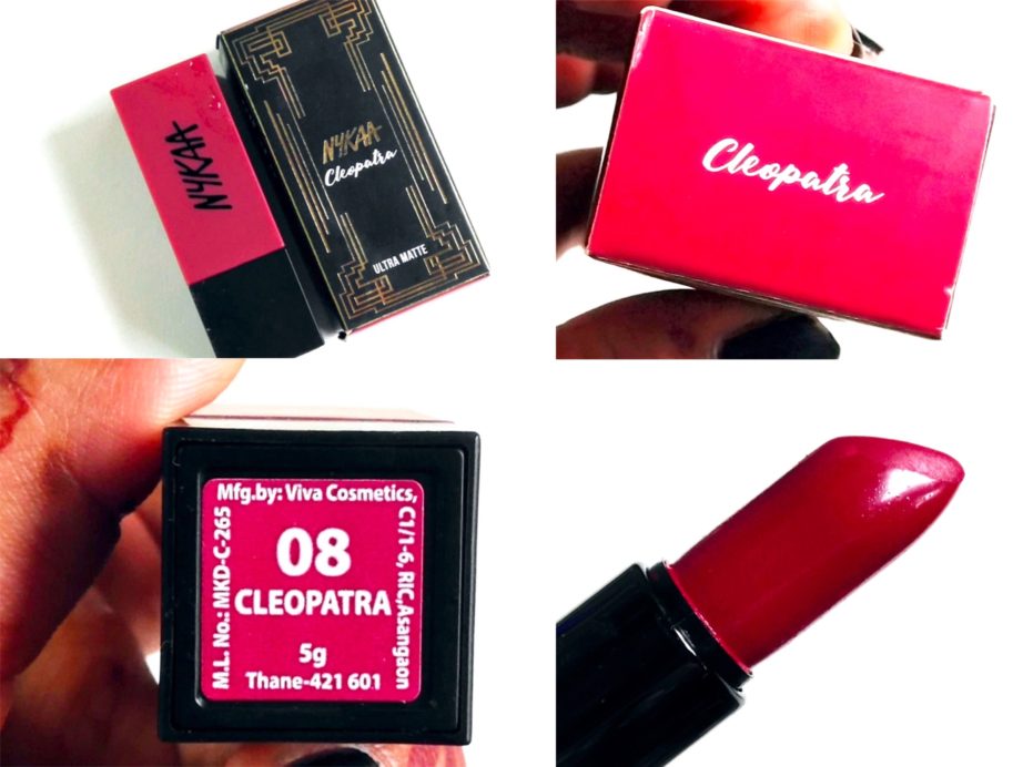 Nykaa Ultra Matte Lipstick Cleopatra 08 Review, Swatches Blog MBF