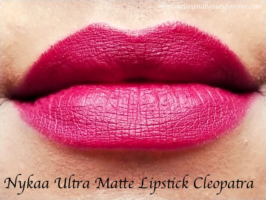 Nykaa Ultra Matte Lipstick Cleopatra 08 Review, Swatches Lips MBF Blog