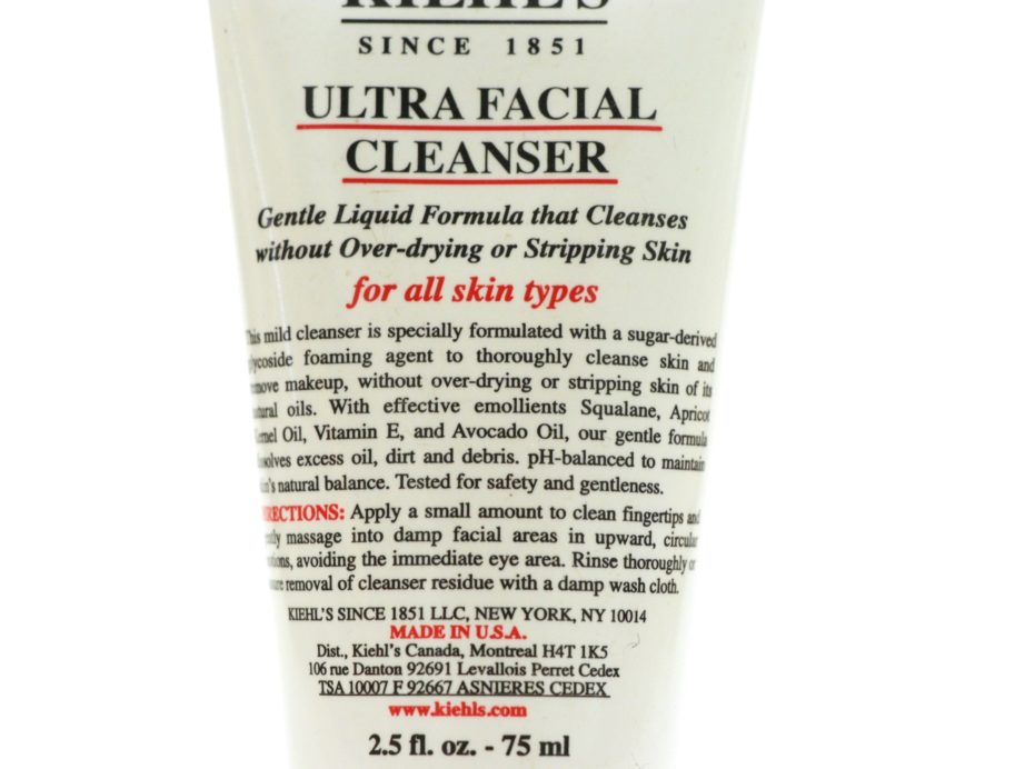 Kiehl's Ultra Facial Cleanser Review, Swatches info