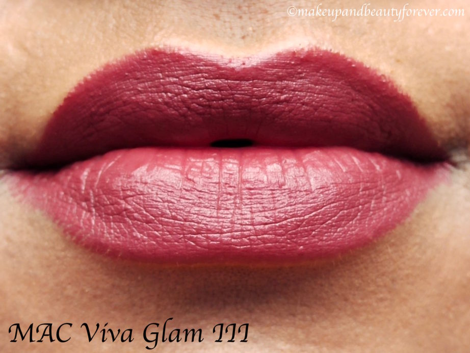 MAC Viva Glam III Lipstick Review, Swatches on MBF